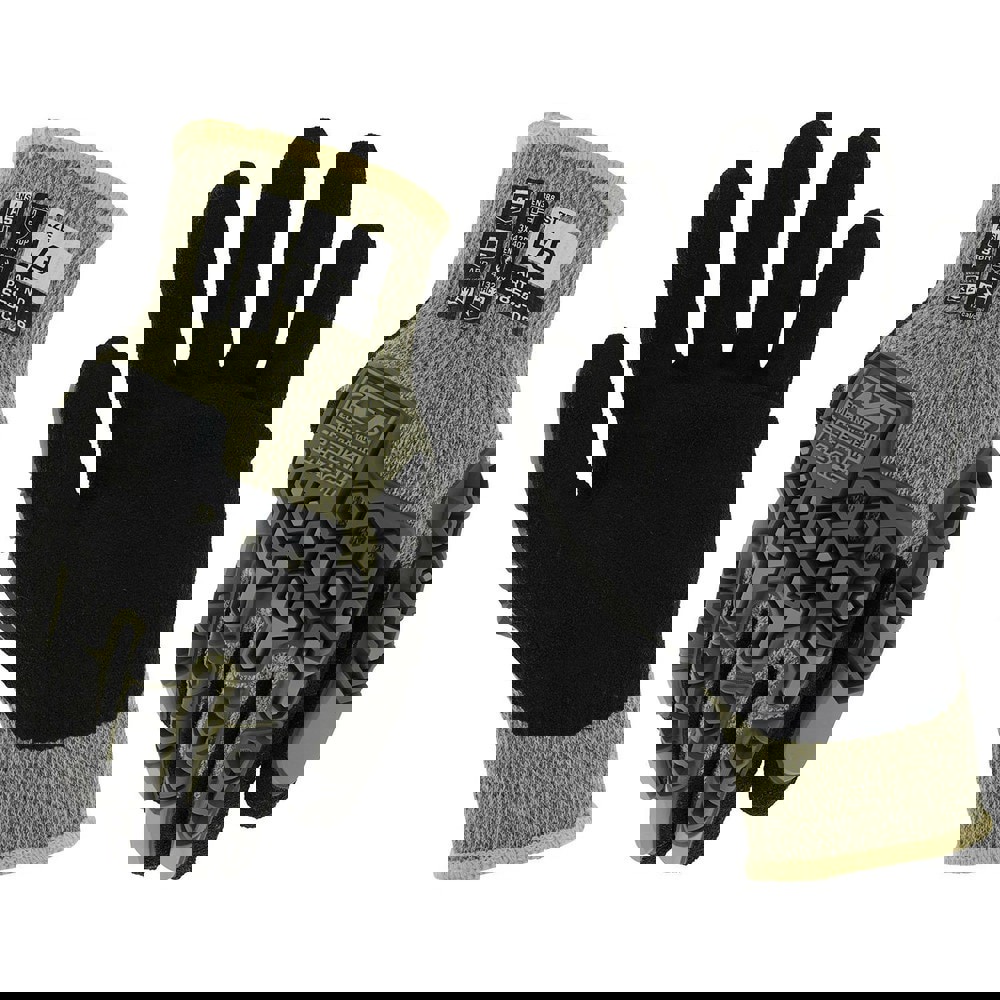 Arc Flash & Flame Protection Gloves; Primary Material: Aramid; TPR; Neoprene; Nitrile ; Coating Material: Neoprene; Nitrile ; Coating Coverage: Palm & Fingers ; Lining Material: Unlined ; Back Material: Aramid; TPR ; Color: Green